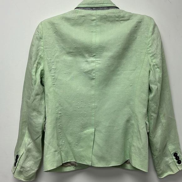 J. CREW lined linen jacket in mint green size 0 - Picture 8 of 13